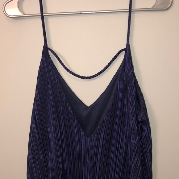 Navy Blue Ribbed Dress - Picture 4 of 4